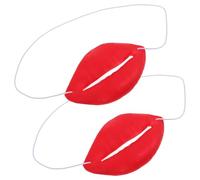 Holibanna Accessoires pour Photomaton Lèvres Rouges 2pcs en Caoutchouc pour Fête Cosplay Grosse Bouche Amusante et Décoration Unique pour Halloween
