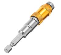 Holibanna Adaptateur Porte-embout Hexagonal 6,35 Mm Magnétique Pivotant Multi-angles, Rallonge de Foret 100 Mm en Acier au Carbone, Tige D’adaptation Rapide pour Perceuse, Usage en Espaces