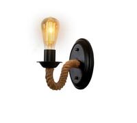 Holibanna Applique Murale en Corde Rétro E27 220V en Fer Noir pour Couloir