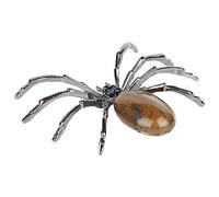 Holibanna Araignée Décorative Mini en Cristal Naturel Tiger Stone, Sculpture Métal Réaliste, Décoration D’Halloween Intérieure Et Extérieure, Accessoire Fête Saisonnière, Pièce Unique