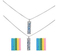 Holibanna Aromathérapie Pendentif,Collier D'aromathérapie En Acier Inoxydable Pour Hommes - Ensemble De 2 Pendentifs Diffuseurs Avec Chaînes Et Cœurs En Coton Pour Huiles Essentielles