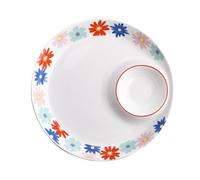 Holibanna Assiette Partagée Céramique avec Compartiments pour Repas Équilibrés Pratique et Résistante Haute Température pour des Portions et Repas Santé