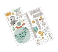 Holibanna Autocollant Toise Murale Animaux Forêt en Pvc, Décoration Murale Créative pour Chambre D'garçon et Filles, Suivi Croissance Design Cartoon Coloré