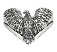Holibanna Bague Aigle Réglable en Cuivre Argenté Design Rétro Élégant Surface Intérieure Polie Lisse, pour Cérémonies et Fêtes