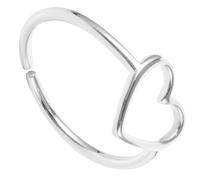 Holibanna Bague Cœur Ouverte Anneau Simple Et Élégant Design Géométrique Accessoire De Mode Chic Pour