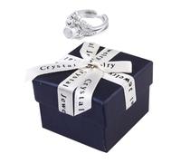 Holibanna Bague De Projection Amour Langues Idée Pour Saint-valentin Bijoux Femme Anneau Éclairant Message Amour Unique