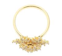 Holibanna Bague Ouverte Ajustable Flocon de Neige pour Femme Anneau en Zirconium Brillant Micro-Diamants Pavés Style Vintage Rotatif Bijoux Mode Polyvalents pour Mariage et Usage