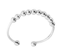 Holibanna Bague Ouverte Sterling pour Femmes Anneau Empilable Style Coréen Chic Finition avec Perles Brillantes Accessoire Mode pour Toutes