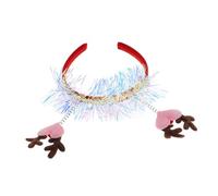 Holibanna Bandeau Cœur Sequins Avec Antlers De Renne Pour Noël Et Saint-valentin Accessoire Festif Pour Fête Et Célébrations