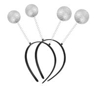 Holibanna Bandeau D'antenne Martien Argenté 5pcs en Plastique et Écume, Solide et Polyvalent, pour Fêtes D'anniversaire et Événements Thème de L'espace