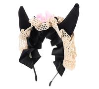 Holibanna Bandeau Élastique En Corne De Diable Pour Fille Coiffe En Dentelle Tissu Respirant Et Confortable Pour Cosplay