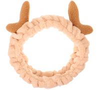 Holibanna Bandeau Élastique pour Cheveux Femme Cornes de Renne en Peluche Douce, Design Extensible et Confortable pour Noël et Occasions Festives