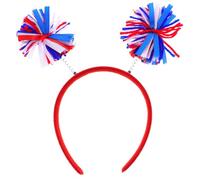 Holibanna Bandeau Fin aux Trois Couleurs Rouge Blanc Bleu en Laine et Ruban pour Femmes Chic, Accessoire de Coiffure pour Fêtes et Réunions Familiales