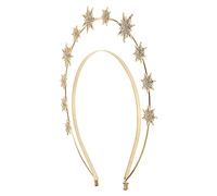 Holibanna Bandeau Hexagramme Bandeau Marie Couronnes D'étoiles Bandeau Avec Étoile Bandeau Étoile Double Couche Surmatelas Bandeau De Déesse Accessoires De Cheveux D'or Golden Métal