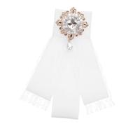 Holibanna Baroque Lace Bow Tie Brooch Pin With Faux Pearl And Rhinestones Elegant Collar Accessory For Women S Clothing Bags And Lolita Fashion