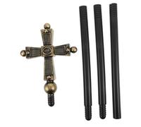 Holibanna Bâton Croix de Pape Argenté Accessoire Déguisement Sorcier Costume Halloween Adulte Garçon Fille pour Fête Mascarade et Rôle Religieux