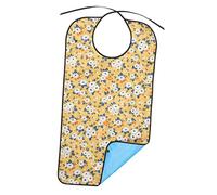 Holibanna Bavoir Élastique Réutilisable pour Adultes Protection Vêtements Étanche avec Design Imprimé pour Personnes Âgées Accessoire de Repas Pratique et Durable