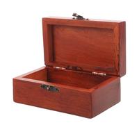 Holibanna Boîte à Bijoux En Acajou Stockage Des Boîtes à Mémoire Coffre Au Trésor Vintage Coffret à Bibelots Vintage Organisateur De Stockage De Bijoux Support En Bois Souvenir Ancien Voyage