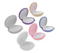 Holibanna Boîte à Bijoux en Coquillage 6 Pièces Boîte de Rangement de Bijoux en Coquillage de Peluche de Couleurs Mélangées pour L'affichage de Colliers de Boucles D'oreilles