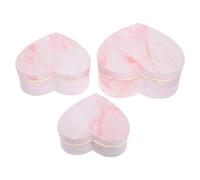 Holibanna Boîte D’Emballage en Papier de Cœur 3 Pièces Coffret Présent Saint-Valentin Rose Tailles Multiples pour Rangement Fleurs Bijoux et Décorations Boîte Présent Anniversaire