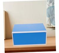 Holibanna Boîte de Jonction Métallique Bleue avec Plaques Avant Arrière Boîtier Projet Électrique pour Équipements Industriels et Appareils de Communication