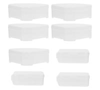 Holibanna Boîte de Rangement Cosmétique en Plastique 8 Étuis pour Houppettes de Maquillage, Formes Triangulaires et Carrées, Adaptée Usage Quotidien Voyage