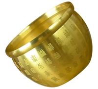 Holibanna Bol de Fortune en Cuivre Or 7,5 Cm Détails Délicats et Style Traditionnel, Décor pour Bureau et Collection D’objets Décoratifs