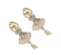 Holibanna Boucles D’Oreilles Danseuse de Ballet Pendantes en Argenté 925 Zircone Cubique Microsertie Bijoux Fins pour Femmes et Adolescentes Présent pour Occasions Spéciales