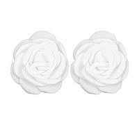 Holibanna Boucles De Chaussures Camélia En Tissu Blanches Élégantes Décorations Faciles À Installer Pour Fête Anniversaire Pâques