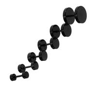 Holibanna Boucles D'oreilles Haltères Punk pour Homme en Titane Noir Ensemble 6 Pièces Tailles Variées 4-10mm Accessoires Bijoux Mode Incontournables pour Soirées et Événements