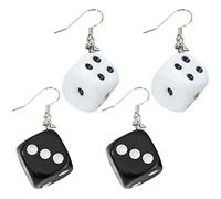 Holibanna Boucles D'Oreilles Pendantes DéS 3D En RéSine 4X1.4Cm 2 Paires Accessoires Amusants Pour Femmes Bijoux De Mode Pour Soirées Et Cadeaux