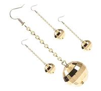 Holibanna Boucles d'Oreilles Pendantes Disco pour Femme en 2 Paires Style 70 Boules Miroir Accessoires de Fête Confortables et Légères