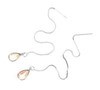 Holibanna Boucles D'oreilles Pendantes en Cuivre Forme Goutte D'eau Pierre de Lune, Style Délicat pour Femmes, pour Anniversaire ou Nouvel An
