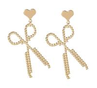Holibanna Boucles Oreilles Femme Clous Doré Design Ciseaux Légères et Résistantes pour Anniversaires Mariages et Sorties