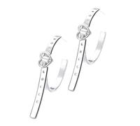 Holibanna Boucles Oreilles Hip-hop Cuivre Dur Style Rétro Avec Boucle De Ceinture Forme De Cœur Accessoires Délicats Pour Femmes