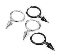 Holibanna Boucles Oreilles Pendantes Coniques Argentées Boucles Oreilles Simples Pour Femmes Et Hommes Décoratives Au Quotidien