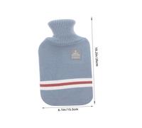 Holibanna Bouillotte chaude bouteille d'eau chaude couvre-bouillotte uniquement bouillotte pour dormir bouillotte avec couvercle poche à eau chaude flanelle Sky-blue