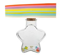 Holibanna Bouteille de Verre avec Bandes Papier Origami Étoile Kit de Création de Décorations Colorées pour et DIY