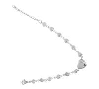 Holibanna Bracelet Chaîne Forme Cœur Femme Acier Inoxydable Réglable Quotidien Décoration Poignet Bijoux