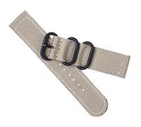 Holibanna Bracelet De Montre Nylon Deux Joints Couleur Kaki Avec Boucle Noire Pour Remplacement Facile Et Confortable De Votre Montre