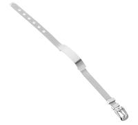 Holibanna Bracelet en Acier Inoxydable Titane Incurvé 8 Mm X 21,5 Cm Boucle Ajustable, Bracelet Vierge Métal Soi-même, Ébauche pour Création Bijoux Diy, Accessoire Mode Féminine