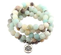 Holibanna Bracelet Perles Naturelles Beads Lotus Bijoux Élastique pour Yoga et Décoration Collier et Bracelet Unisexe Élégant