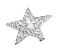 Holibanna Broche étoile en alliage, broche rétro à cinq branches avec inserts en, épingle pour vêtements femmes, bijou pour écharpes, vestes et manteaux