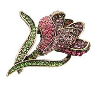 Holibanna Broche Fleur Rose Strass Pour Femme Épinglette Élégante Pour Vêtements Chapeaux Costumes Et Écharpes Accessoire Chic Pour Dîner Et Événements Spéciaux
