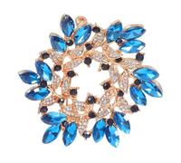Holibanna Broche Floral Vintage Bleu Accessoire Élégant pour Mariage et Décoration de Vêtements Pince à Épaule pour Femmes et Aux Épreuves