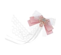Holibanna Broche Nœud En Dentelle Lolita Pour Femme : Élégante Épingle À Cravate En Ruban Avec Strass Pour Robes, Chemises, Tenue De Soirée Ou De Les Jours