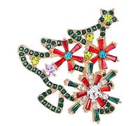 Holibanna Broche sapin de Noël bijoux de bal épingle de Noël broche de manteau arbre pin's noel de noel sapin s pour femmes d'anniversaire pour elle strass