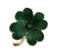 Holibanna Broche Trèfle à Quatre Feuilles Vintage Vert en Alliage, Lot de 2 Pièces, Accessoire Décoratif et Multi-usage pour Cérémonies et Mariages Saint-patrick