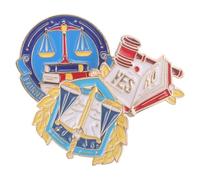 Holibanna Broches Juridiques pour Étudiants en Droit - Ensemble 3 Pièces Balance Justice Marteau de Juge et Livres de Droit - Broches Métal Émaillé pour Vestes Paquet à Dos et Décorations