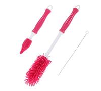 Holibanna Brosse De Nettoyage Pour Biberon Silicone Avec Étui Outil De Nettoyage Pratique Pour Bouteille De Nourriture Couleur Rouge